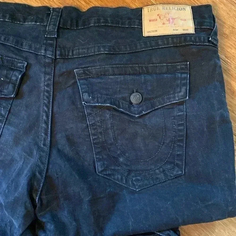 True Religion black jeans - size 44 - RICKY - relaxed straight